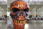 Giant Inflatable Skull Entrance Halloween Decoration Inflatable Devil Skeleton