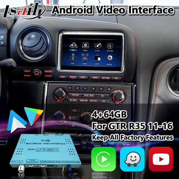 Lsailt Android Multimedia Video Interface Carplay For Nissan GT-R R35 GTR Black