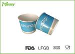 Blue Yogurt Disposable Paper Bowl With Double Poly Coated Virgin Paper ,