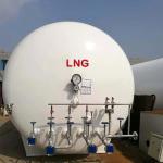 60m3 Cryogenic Storage Tank 35 Cubic Meter , Horizontal LN2 Storage Tank