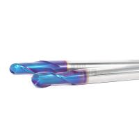 Buy cheap HRC65 2 Flutes Carbide Ball Nose End Mill 10mm Extra Long For Tool Steel product