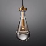 Nordic Glass Pendant Light Water Drop Shape Gold/Black Dining Room Rain Pendant