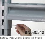 Free Standing Heavy Duty Steel Storage Racks 96 Inch Long Z Beam Pairs High