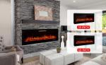 Versatile Safe Electric Fireplace Heater 50 inch 9 Colors Flame Dimplex Mirror