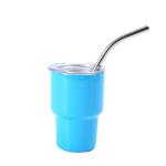 Mini Shot Tumblers 2OZ White Red Green Shot Glasses With Straws Stainless Steel