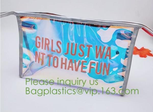 printed PVC zipper bag ,transparent PVC swimwear packaging bag,bikini bag,zipper