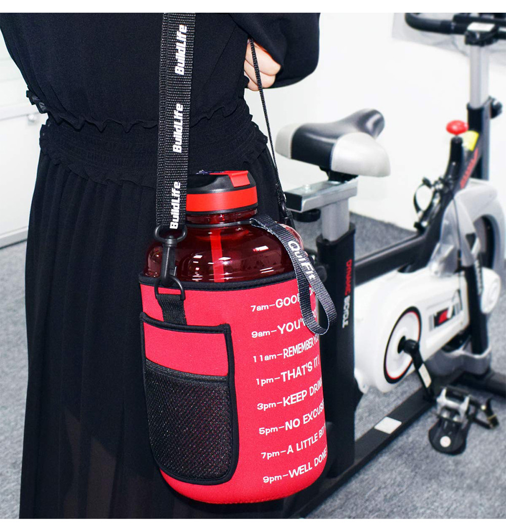 73OZ 128OZ Insulated Neoprene Water Bottle Holder With Shoulder Strap