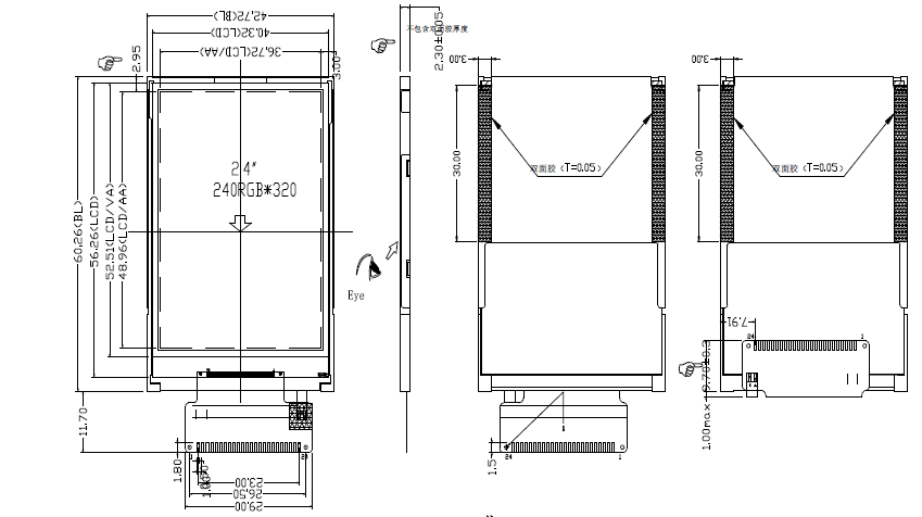 ILI9341 240x320 Custom TFT Display 2.4 Inch IPS QVGA LCD Display