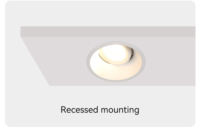 Commercial Adjustable Anti-Glare GU10 Recessed Spotlight Downlight Frame