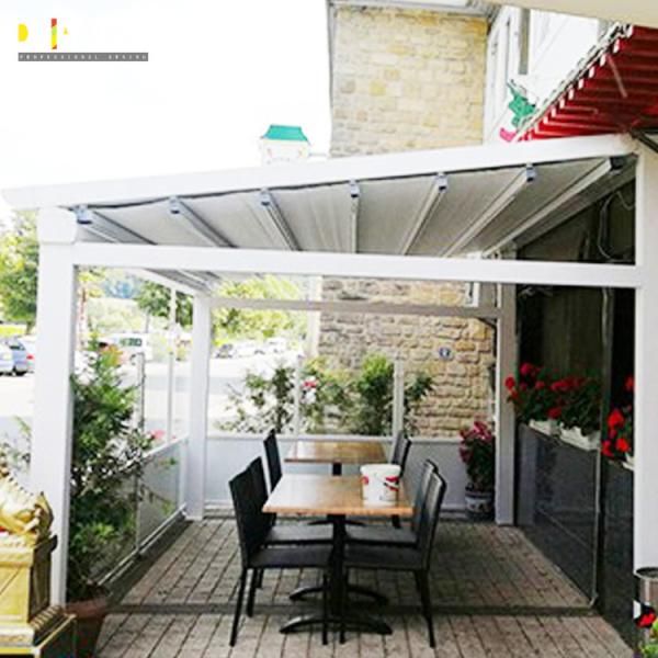 Buy cheap Aluminum PVC Pergola Awning Kits Sunroom Sunshade Motorised Retractable Roof from wholesalers