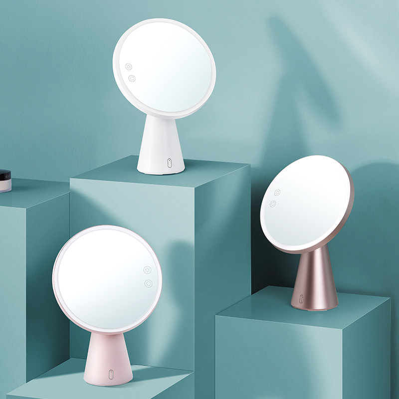 Desktop Round Portable Pantone Color Makeup Vanity Beauty LED Mirror