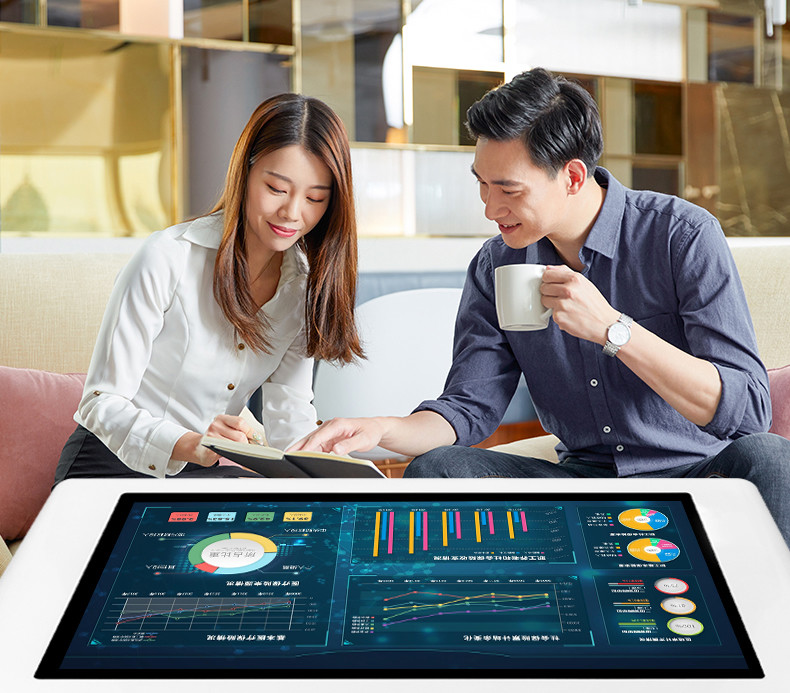 LCD Interactive Touch Screen Coffee Table Capacitive Multi Touch 350 cd/m2