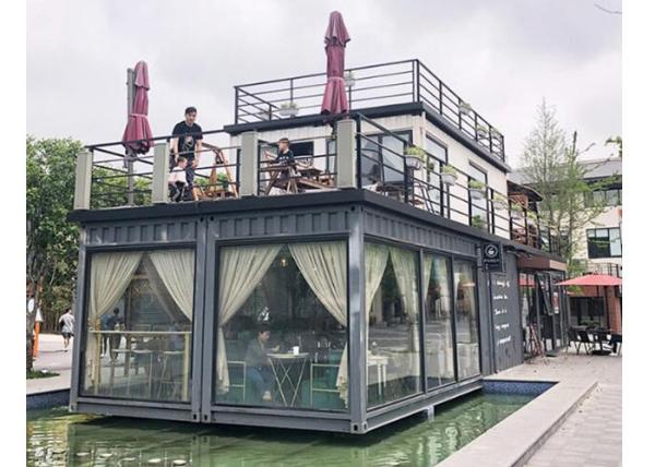Buy cheap Topshaw America Prefab House Modular 20ft 40ft Shipping Fast Food Container Cafe Restaurant For Sale from wholesalers