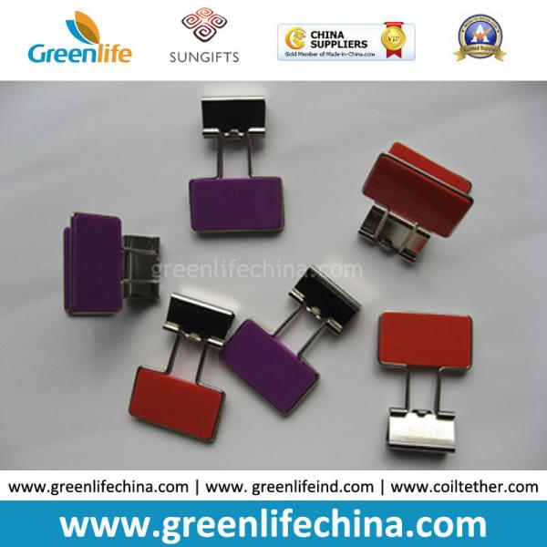 Buy cheap Colorful Rectangle Plastic Handle Binder Clips Ready for Company Logo from wholesalers