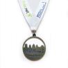 Buy cheap Antique Triathlon Metal Sports Medal Round With Die Casting Sponsor Logo from wholesalers