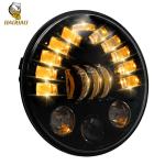 Aluminum 5.75 Inch High Beam Low Beam White Yellow Modified LED Headlight