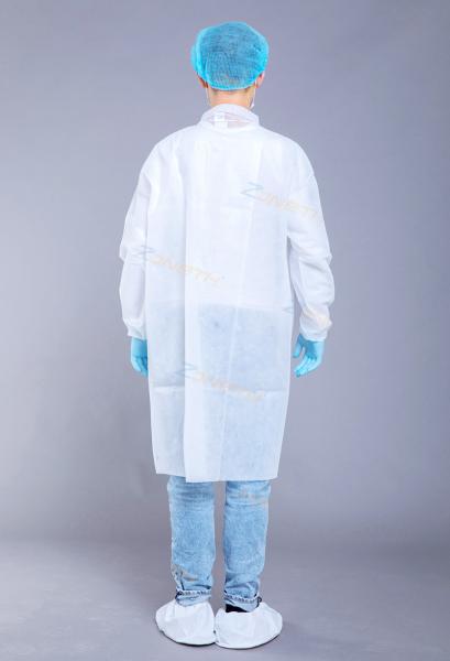 Buy cheap Medical Water Repellent 80gsm Disposable Lab Coats With Cuffs from wholesalers