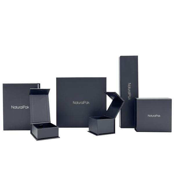 Buy cheap Black Clamshell Magnetic Closure Jewelry Box Custom Size Cardboard Wallet Boxes from wholesalers