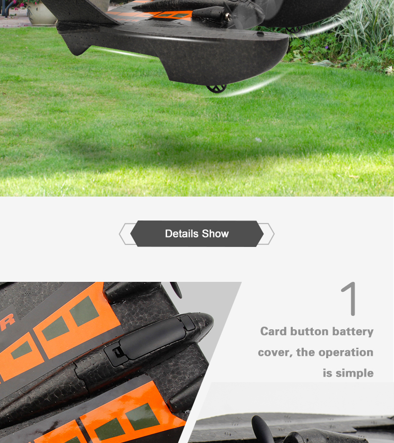 State of Assembly Ready-to-Go Rc Airship Rc Foam Plane Black Foam Flying Toy 2024 For Kids Adults Remote Distance OTHER