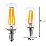 T25 E14 Vintage Edison Light Bulb Refrigerator Clear Amber Glass 2W 4W