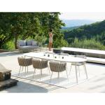 L580mm W610mm Seat Rattan Indoor Dining Table And Chairs