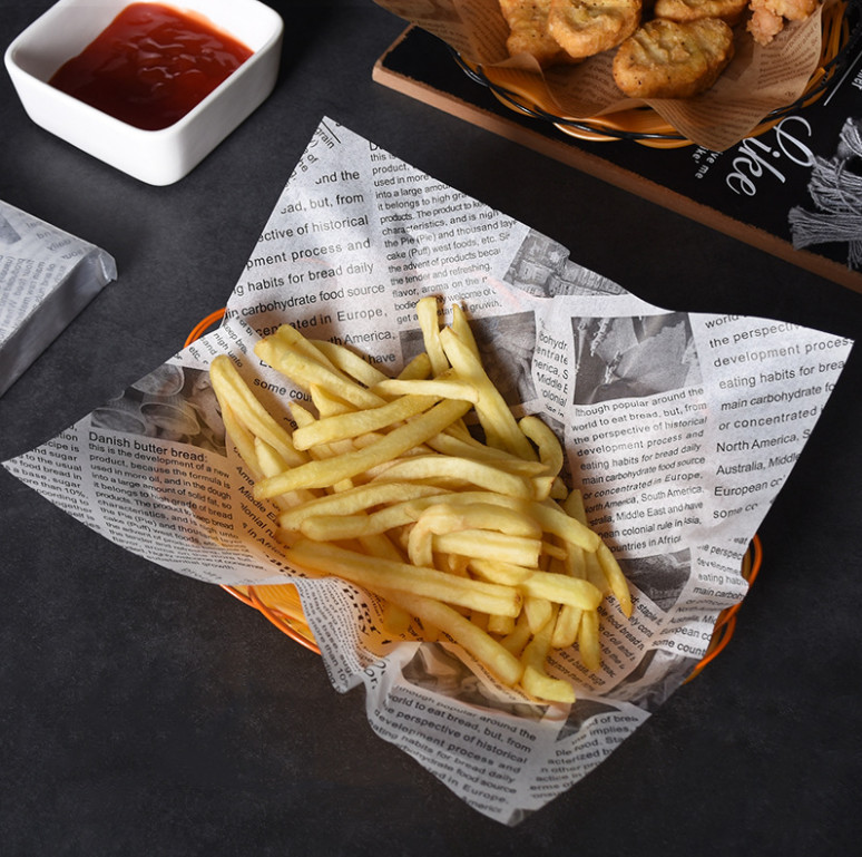 Food Grade Waxed Paper Customize Logo Greaseproof Burger Wrap Paper