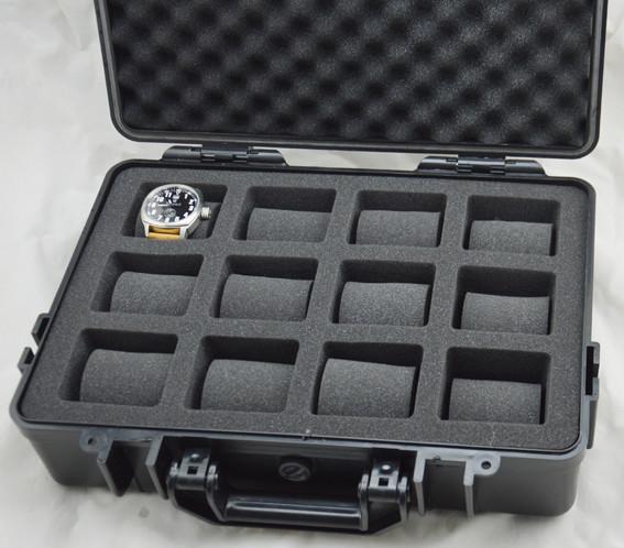 Buy cheap Portable And Fashionable Waterproof Watch Box PU Leather Black from wholesalers