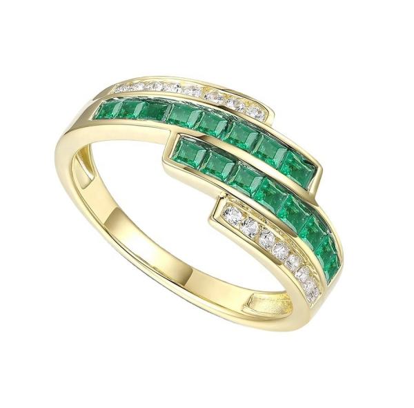Buy cheap Prong Setting Emerald Ruby Women'S Diamond Statement Rings Size 6- Size 10 from wholesalers