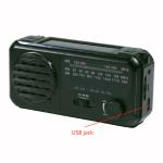 USB Jack Portable Hand Crank Radio 0.4KG Solar Crank Charge Radio Speaker