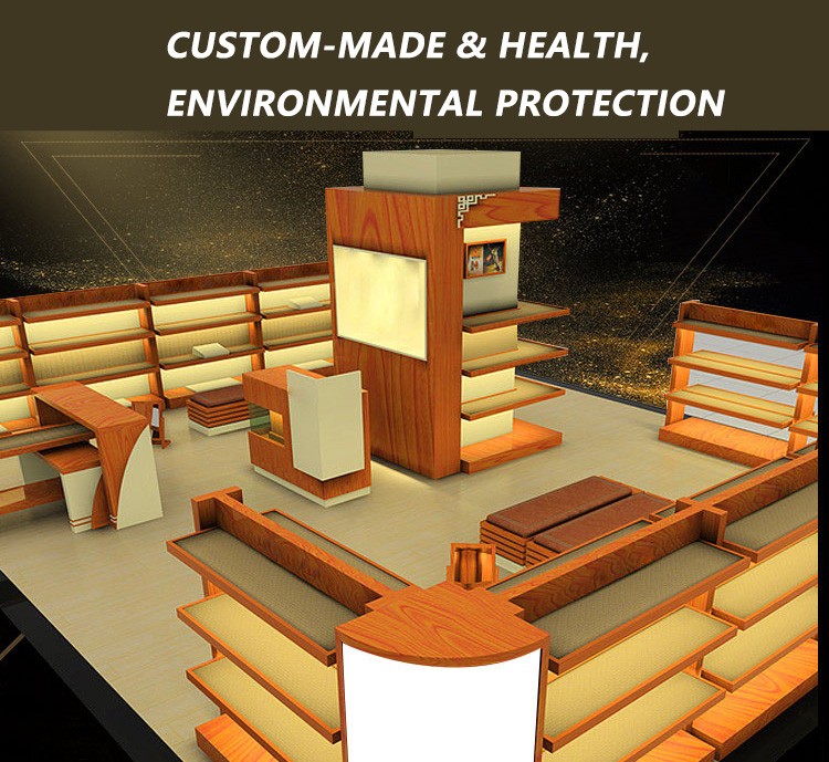 Custom Wooden Cabinet Clothing Display Showcase Interior Design Clothes Shop Fitting