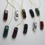 1;150 ABS plastic metal painted cars with Led for architcture metarial