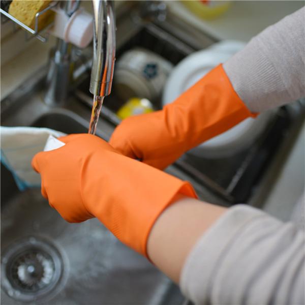 Buy cheap XL Anti Oil Kitchen 70g Rubber Dishwahing Gloves from wholesalers