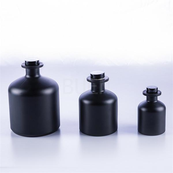Buy cheap Home Decoration Glass Aroma Diffuser Bottle Frosted Black Glossy Anodizing from wholesalers