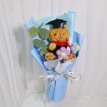 PhD Bear Bouquet - Graduation Plush Doll Flowers for Couples & Students,