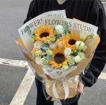 Simple English flower paper, Instagram popular flower paper, kraft paper,