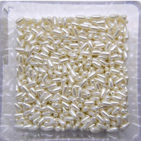 Buy cheap High Quality ABS Plastic Bead DIY 4mmx8mm Drop Pearl Beads from wholesalers