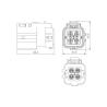 Buy cheap FCC High Voltage Power Socket , 4 Pin High Current Electrical Connectors from wholesalers