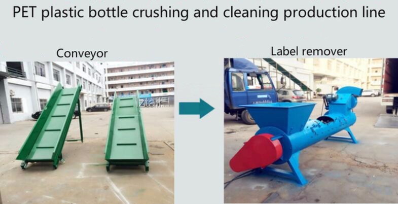 Farms Shandong Waste Plastic Recycling Machine PET Washing Line With Label Remover Machine