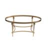 Buy cheap Contemporary Oval Shape Tempered Glass Top Stainless Steel Frame Coffee Table from wholesalers