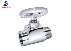 China Plastic Handle 15mm Stop Valve Threaded  Male HPb 57 Chrome Plated on sale