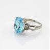 Buy cheap Fashion Jewelry 10mmx12mm Oval Blue Cubic Zirconia 925 Silver Ring(R235) from wholesalers