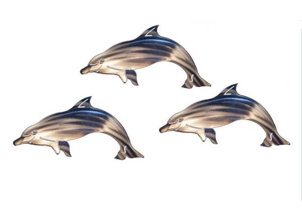 Buy cheap Custom Delighted Metal Dolphin Wall Hanging , Dolphin Wall Sculptures Stainless Steel from wholesalers