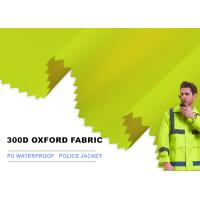 Buy cheap 300D Poly Oxford Fabric Waterproof Material EN ISO 20471 Fluorescence PU Milky product