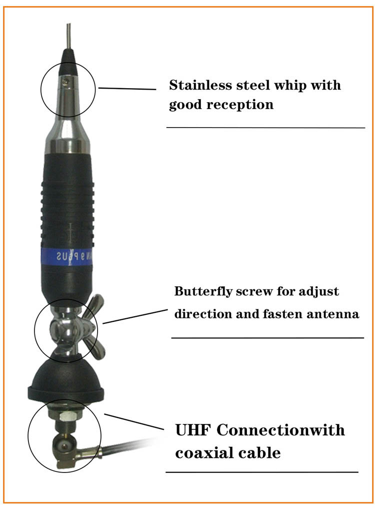 26-28MHz 1-2dBi Truck Cb Radio Antenna