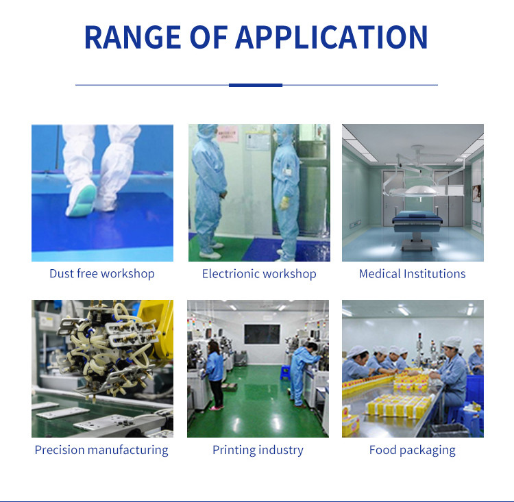 Blue Cleanroom Polyethylene Sheeting Sticky Mat With Non Skid Backing