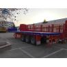 Buy cheap 3 Axles Semi 3mm Flatbed Container Trailer Mechanical Suspension from wholesalers