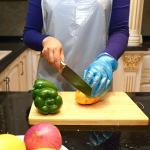 Plastic Disposable Apron 70x110CM Blue / White Plastic Aprons On A Roll
