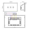 Buy cheap 118Type 1118 1Gang Embedded Installation 300W Touch Light Switch US AU Brazil Standard Smart Touch Switch from wholesalers