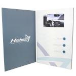 Folded Paper LCD Brochure Card 1200g Hard Cover Music HD Screen For Advertisemen