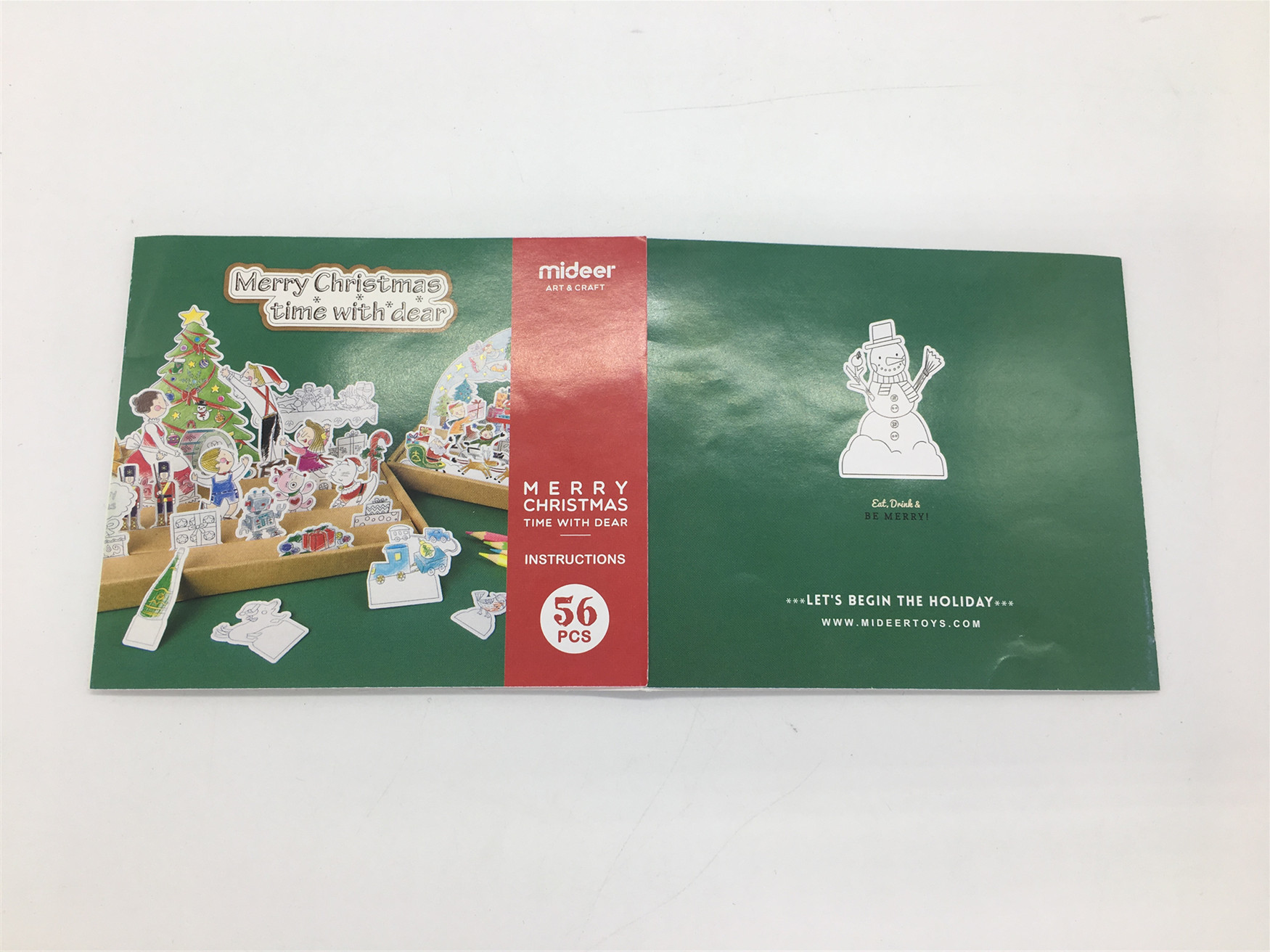 DIY Merry Christmas Personalised Stationery Gifts Kids Painting Card Handmade Toy